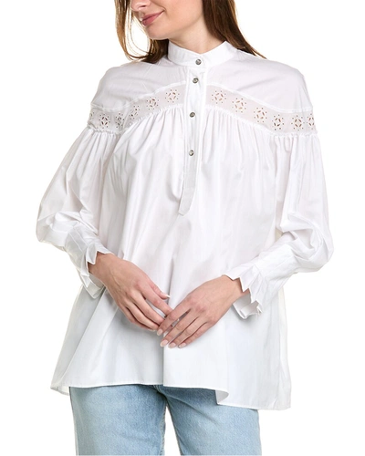 Shop Cedric Charlier Blouse In White