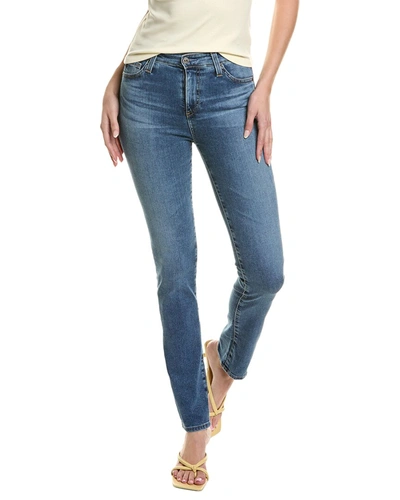 Shop Ag Jeans Mari Extended Bluebell High-rise Slim Straight Jean