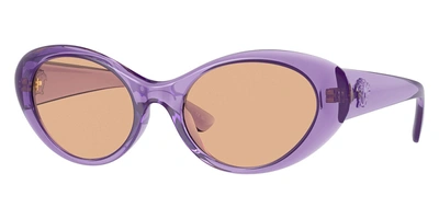 Versace Womens Purple Ve4455u Cat-eye Acetate Sunglasses In Multi