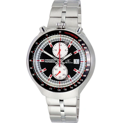 Adee Kaye Men's Muscle Black Dial Watch In Black