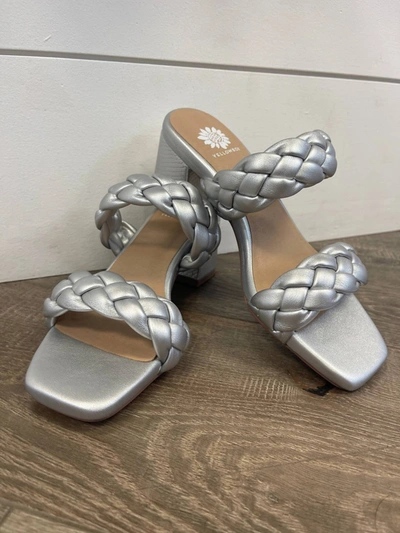 Shop Yellowbox Womens Carlen Braided Heels Sandal In Silver
