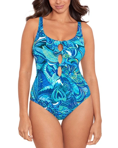 Shop Skinny Dippers Conch Alysa One-piece In Blue