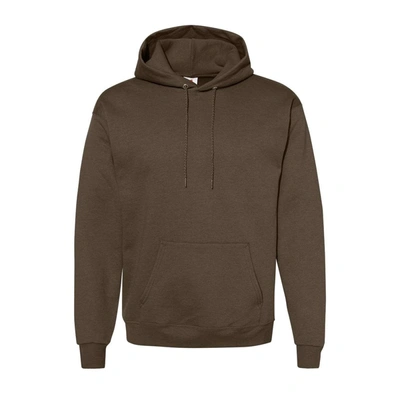 Shop Hanes Ecosmart Hooded Sweatshirt In Brown