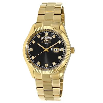 Shop Oniss Men's Admiral Black Dial Watch