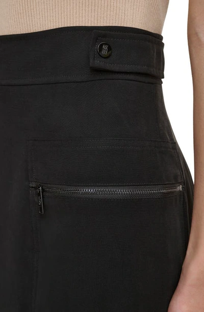Shop Dkny Frosted Twill Cargo Miniskirt In Black