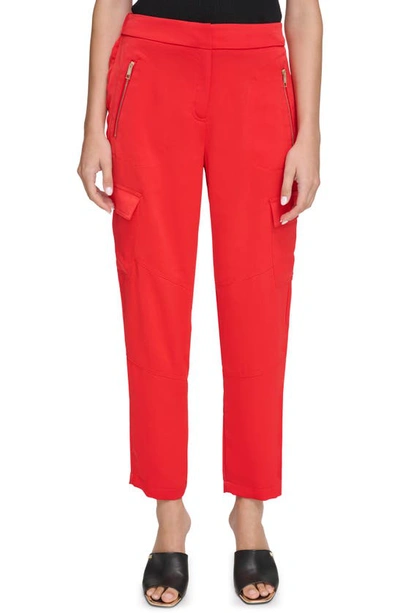 Shop Dkny Cargo Ankle Pants In Flame