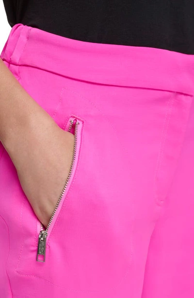 Shop Dkny Cargo Ankle Pants In Shocking Pink