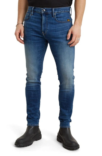 Shop G-star Revend Skinny Jeans In Medium Indigo Aged