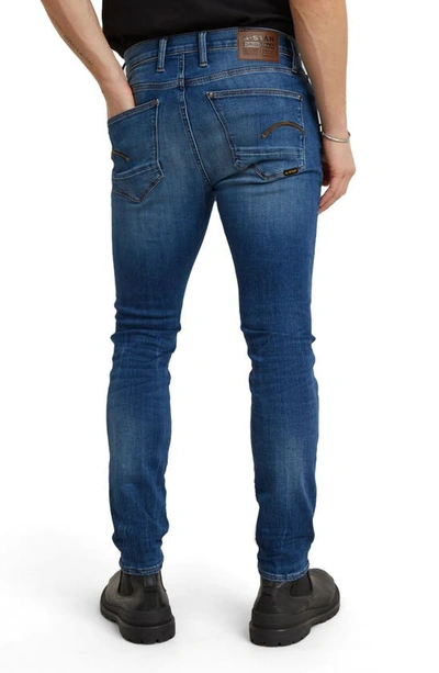 Shop G-star Revend Skinny Jeans In Medium Indigo Aged