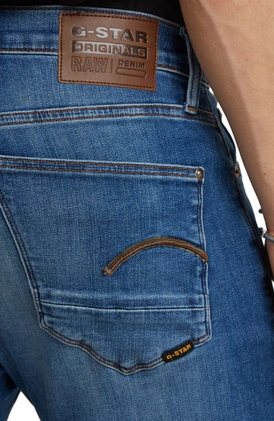 Shop G-star Revend Skinny Jeans In Medium Indigo Aged