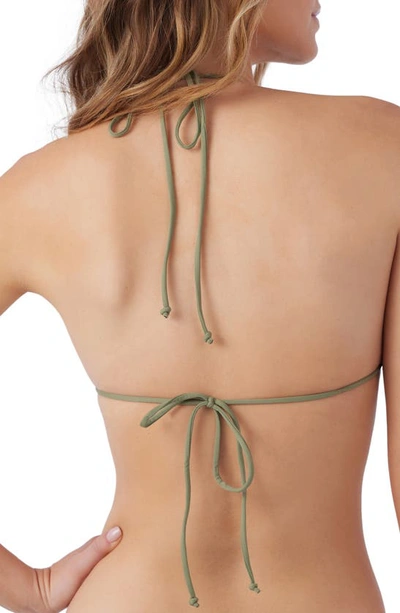 Shop O'neill Venice Saltwater Solids Bikini Top In Oil Green