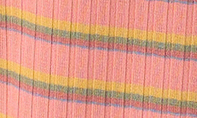 Shop O'neill Kids' Hatty Stripe Rib Knit Pants In Burnt Coral