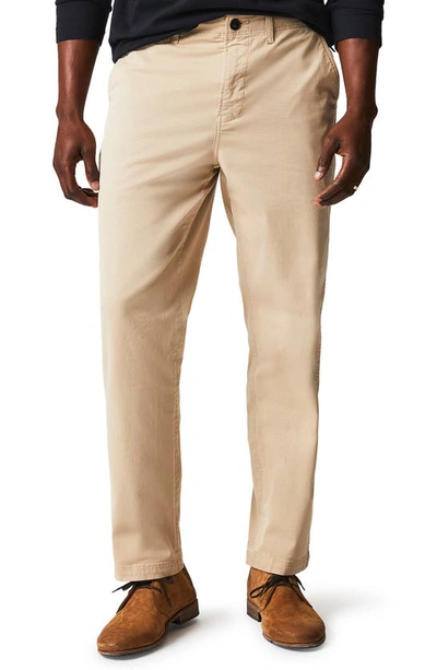 Shop Billy Reid Flat Front Strech Cotton Chinos In Khaki