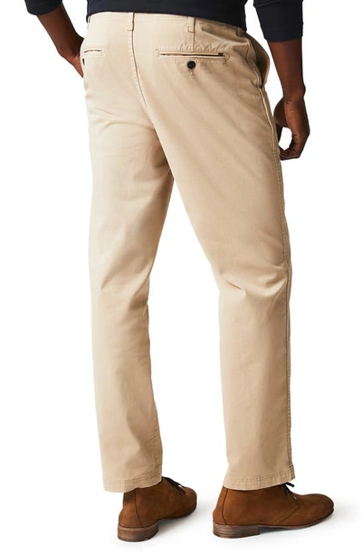 Billy Reid Flat Front Strech Cotton Chinos In Khaki