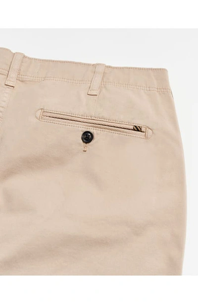 Billy Reid Flat Front Strech Cotton Chinos In Khaki