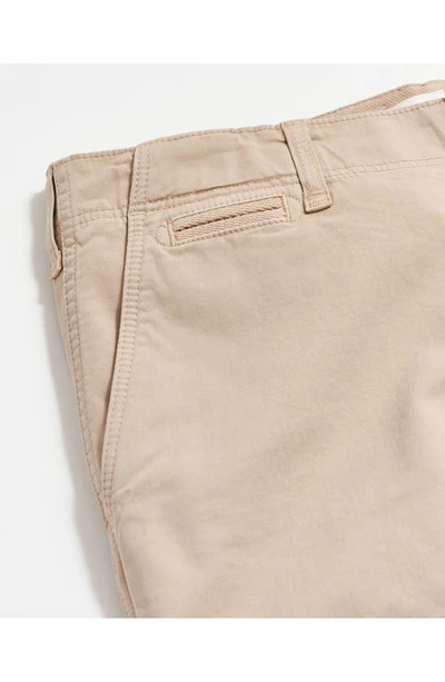 Billy Reid Flat Front Strech Cotton Chinos In Khaki