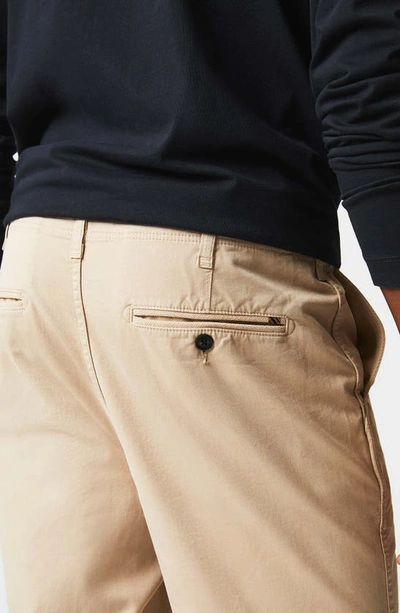 Billy Reid Flat Front Strech Cotton Chinos In Khaki