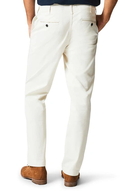 Shop Billy Reid Flat Front Strech Cotton Chinos In Eggshell