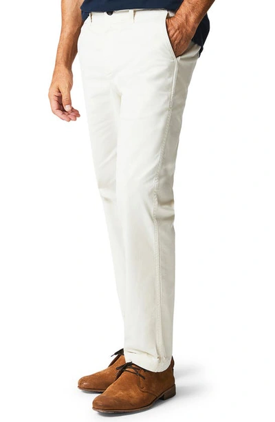 Shop Billy Reid Flat Front Strech Cotton Chinos In Eggshell