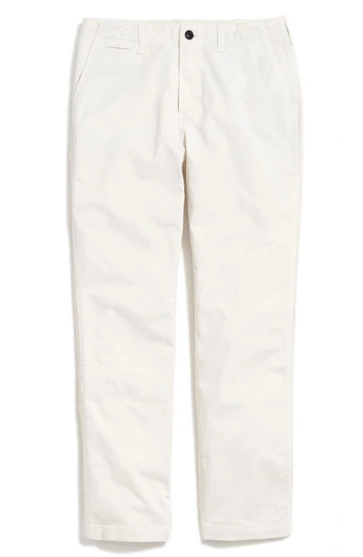 Shop Billy Reid Flat Front Strech Cotton Chinos In Eggshell