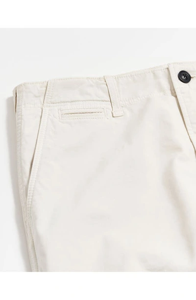 Shop Billy Reid Flat Front Strech Cotton Chinos In Eggshell