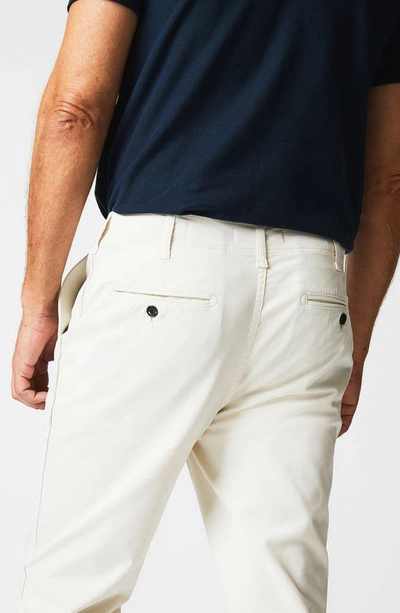 Billy Reid Flat Front Strech Cotton Chinos In Eggshell