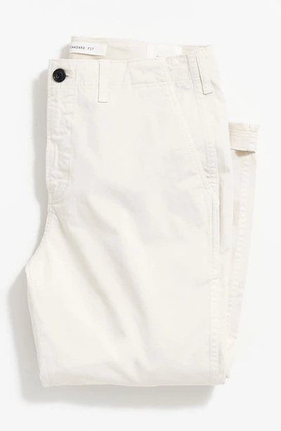 Shop Billy Reid Flat Front Strech Cotton Chinos In Eggshell