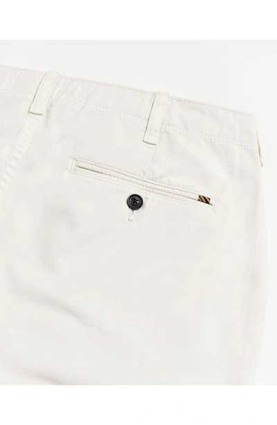 Shop Billy Reid Flat Front Strech Cotton Chinos In Eggshell