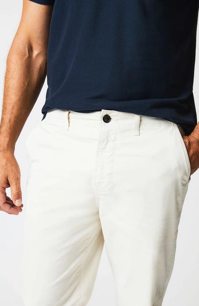 Billy Reid Flat Front Strech Cotton Chinos In Eggshell
