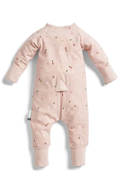Ergopouch 1.0 Tog Long Sleeve Layering Romper In Daisies