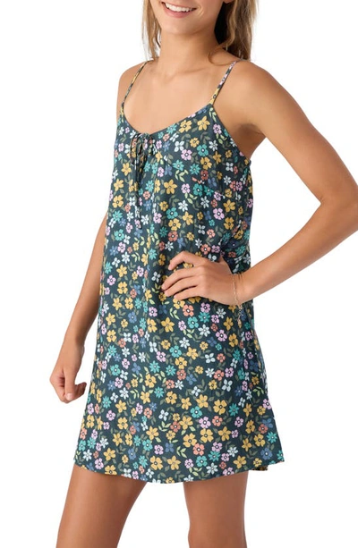 Shop O'neill Kids' Sally Layla Floral Slipdress In Multi Color