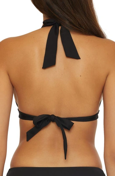 Shop Trina Turk Monaco Halter Bikini Top In Black