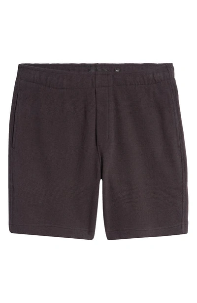 Shop Vince Bouclé Pull-on Shorts In Soft Black