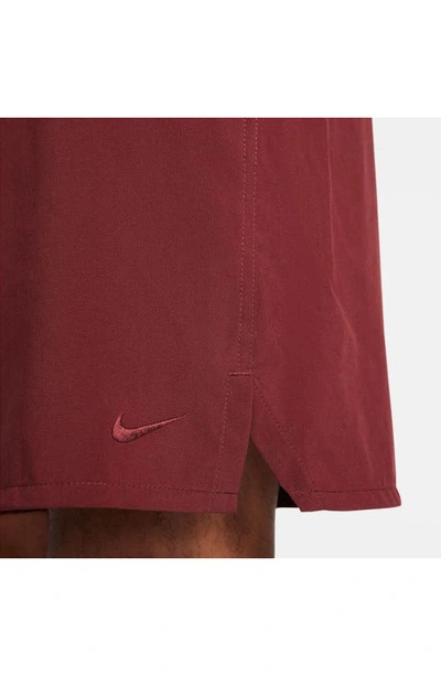 Shop Nike Dri-fit Unlimited 7-inch Unlined Athletic Shorts In Dark Team Red/ Black