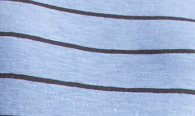 Shop Marine Layer Stripe Slub Tiered Midi T-shirt Dress In Persian Jewel