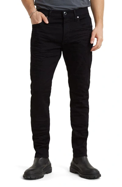 Shop G-star 3301 Slim Fit Jeans In Pitch Black