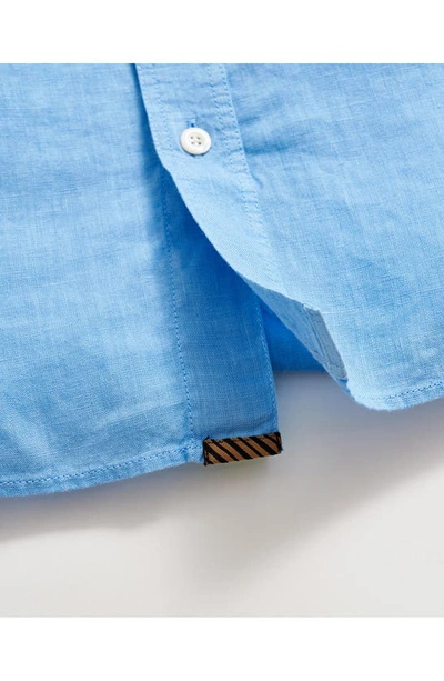 Shop Billy Reid Tuscumbia Standard Fit Linen Button-down Shirt In French Blue