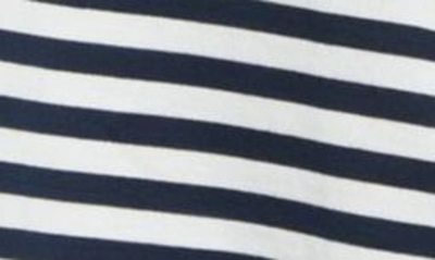Shop Comme Des Garcons Girl Stripe Sailor Collar Jersey Top In Navy/ White