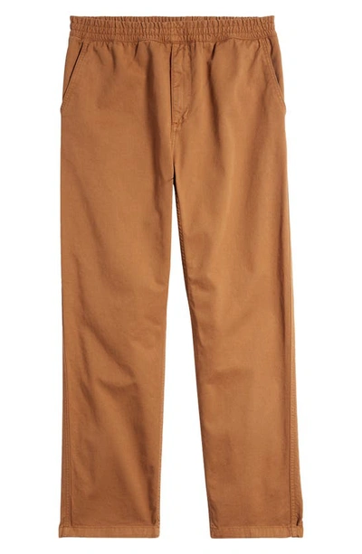 Shop Carhartt Flint Straight Leg Twill Pants In Hamilton Brown Garment Dyed