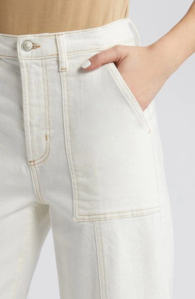 Rails Getty Ankle Utility Pants In Vintage Ecru Contrast Stitch