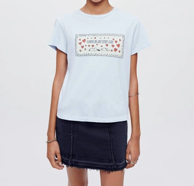 Shop Re/done Classic Tee Snoopy Love In Baby Blue