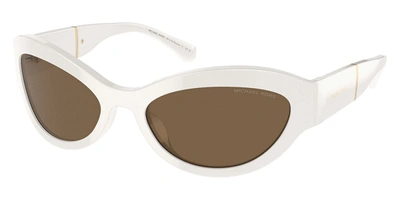 Michael Kors Burano Oval-frame Sunglasses In White