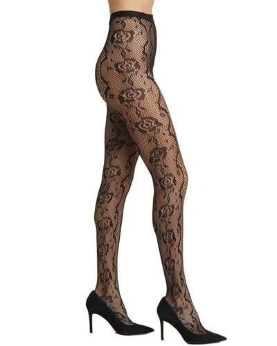 Shop Stems Squiggle Fishnet Tight In Black
