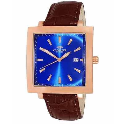 ONISS MEN'S QUAD BLUE DIAL WATCH 
