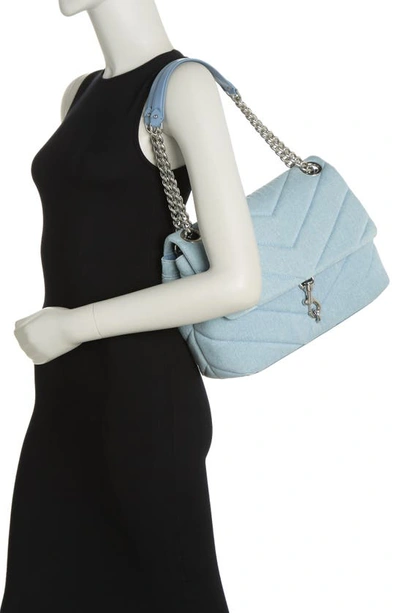 Shop Rebecca Minkoff Edie Maxi Shoulder Bag In Medium Blue