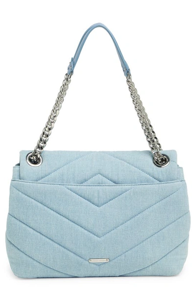 Shop Rebecca Minkoff Edie Maxi Shoulder Bag In Medium Blue