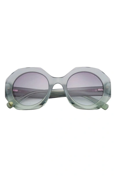 Shop Ted Baker 51mm Round Sunglasses In Green Crystal