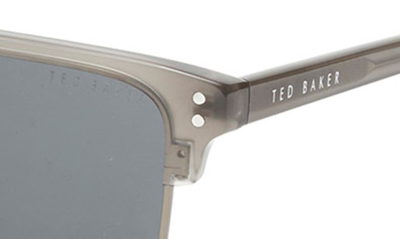 Shop Ted Baker 55mm Polarized Square Sunglasses In Grey