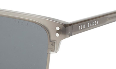 Ted Baker 55mm Polarized Square Sunglasses In Grey