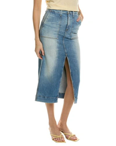 Shop Ag Jeans Lana Workwear Midi Skirt In Blue